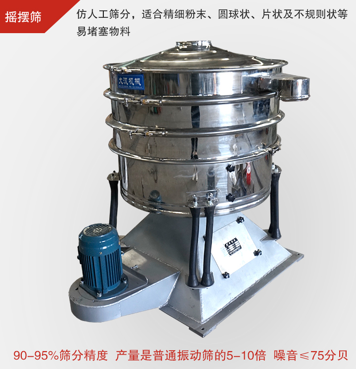搖擺篩仿照人工篩分，可滿足高精度、高產量篩分要求
